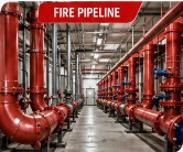 Fire pipeline network